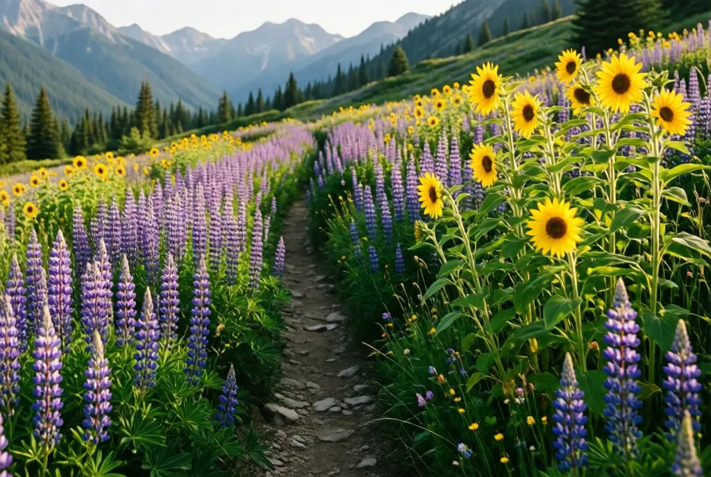 Priya Anand on a wildflower meadow trail
